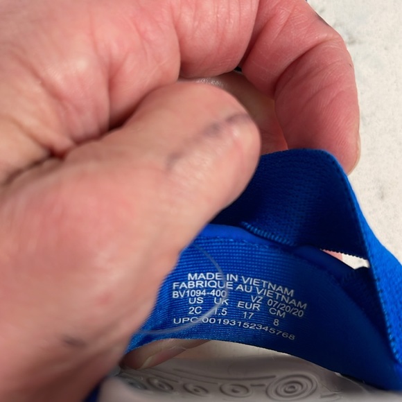 Nike Toddlers Kawa Slides Size 2C, Blue, BV1094-400 New - Picture 6 of 16